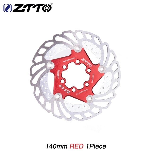 Ztto mtb køleskive mountainbike downhill flydende bremseskive seks søm flydende bremseskiver 140/160/180 / 203mm kølerotor: 140mm- røde