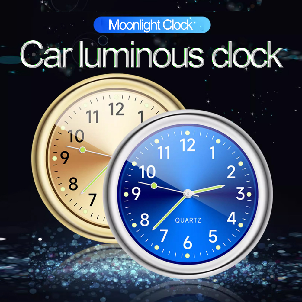 Reloj luminoso de calibre automático, Mini reloj de cuarzo resistente al agua con ventilación de aire para coche con Clip, reloj de salida de aire para accesorios de estilismo para coche