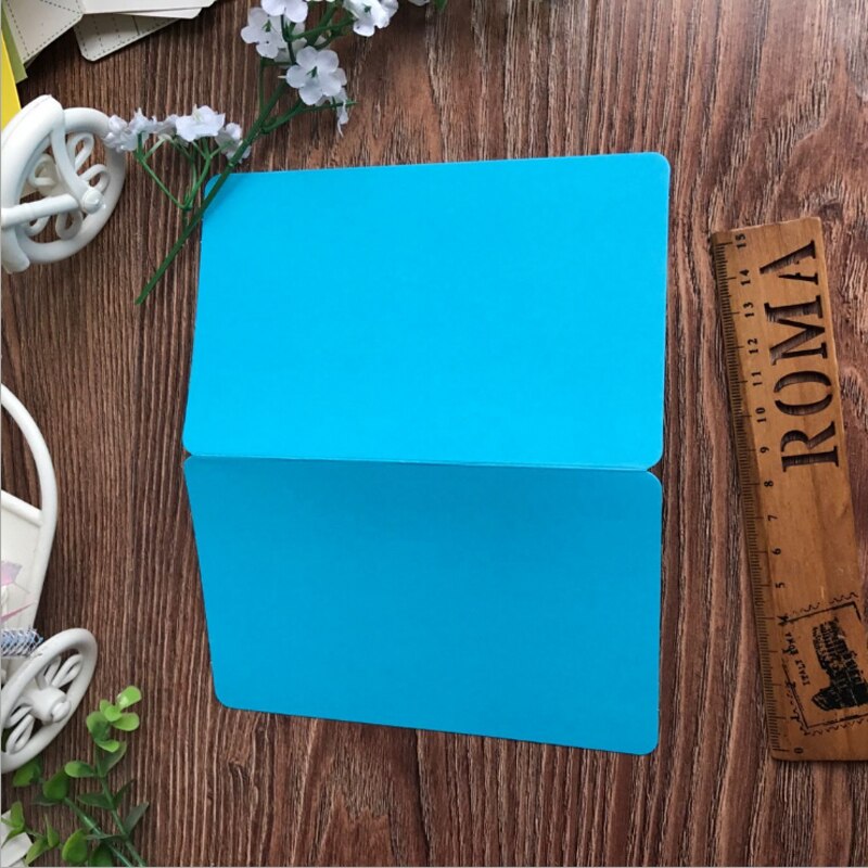 10 Teile/los Farbe verrotten gelb sieben-farbe postkarte Gruß Karte faltbare Kleine Schule Büro Liefert: A