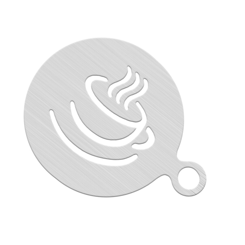Coffee Decorating Stencils Stainless Steel Coffee Art Stencils Barista Template for All Kinds of Mousse Cut Cake Birthday Cake: Default Title