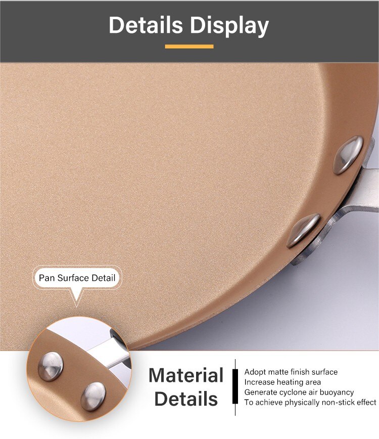 20CM Maifan Stone Frying Pan Non-stick Skillet Cauldron Induction Cooker Wok Pan Bread Pizza Egg Pan Breakfast Pot