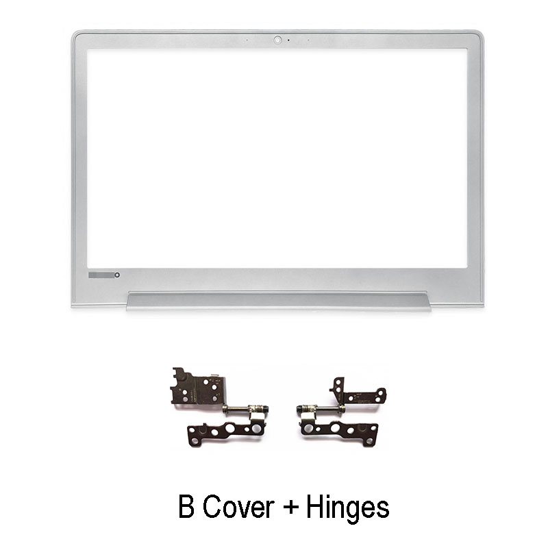 For Lenovo 310S-15 310S-15IKB 510S-15ISK Laptop LCD Back Cover Front Bezel Hinges Palrmest Bottom Case Silver A B C D Cover: B Hinges