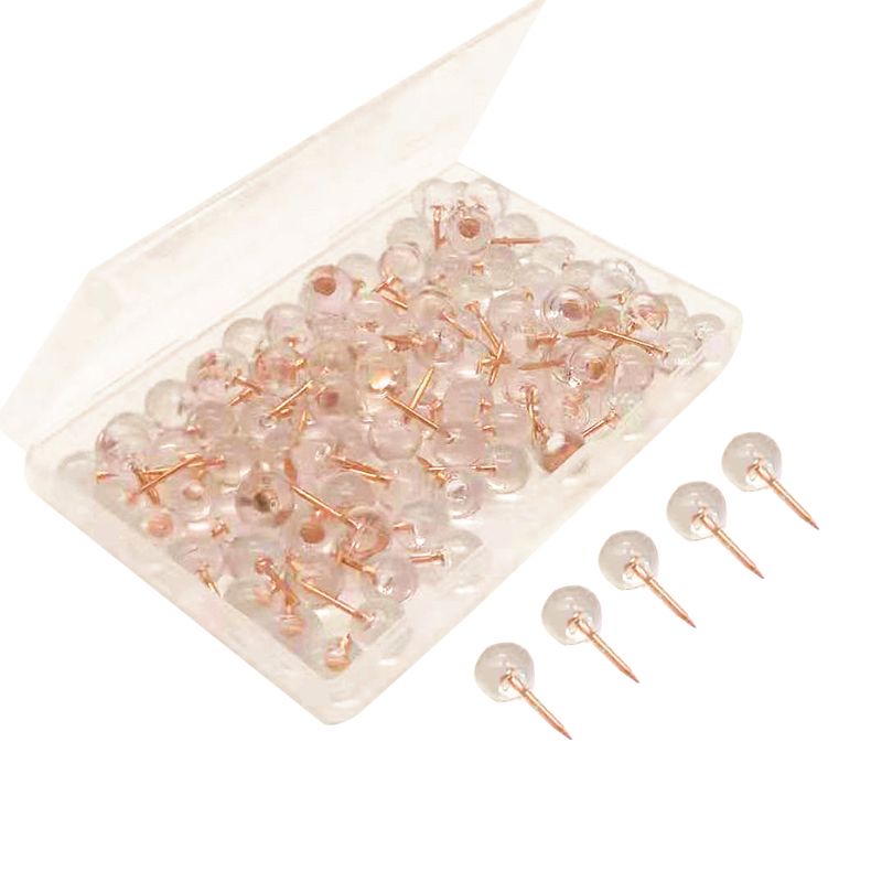 200 Pack Push Pins Rose Gold Kaart Kopspijkers Grote Size Pins Rose Gold Staal Punt M17F