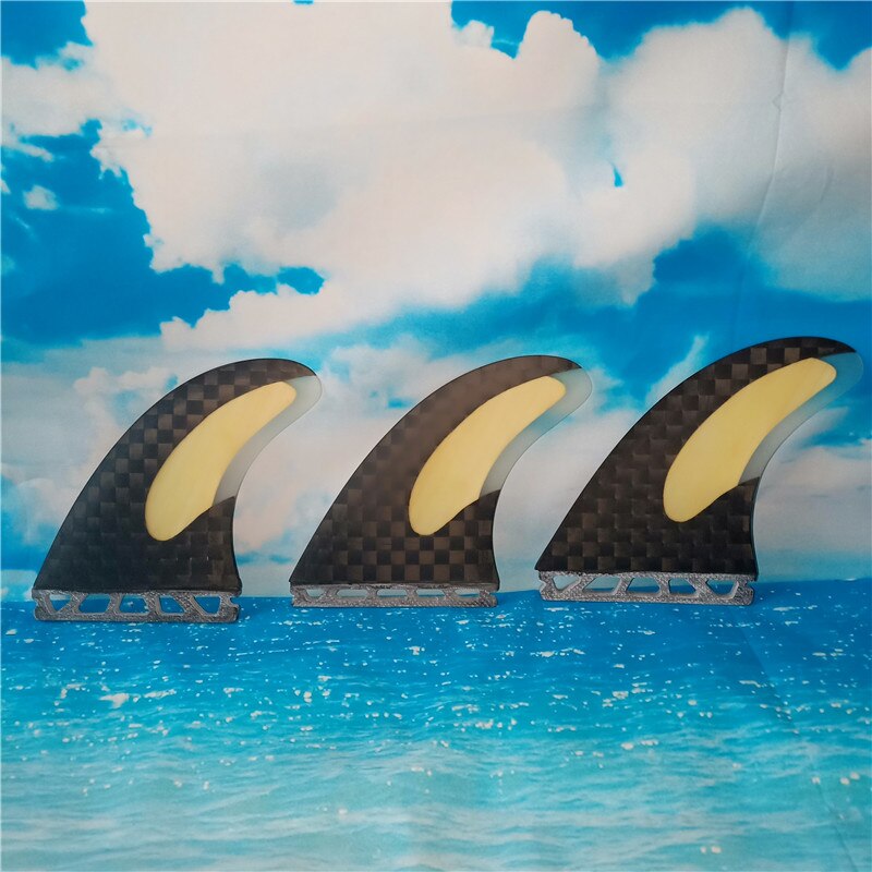 carbonfiber Surfboard Fins FUTURE plug Tri fin Set for FUTURE box large G7 size fiberglass bamboo with 12K carbon surf Fin