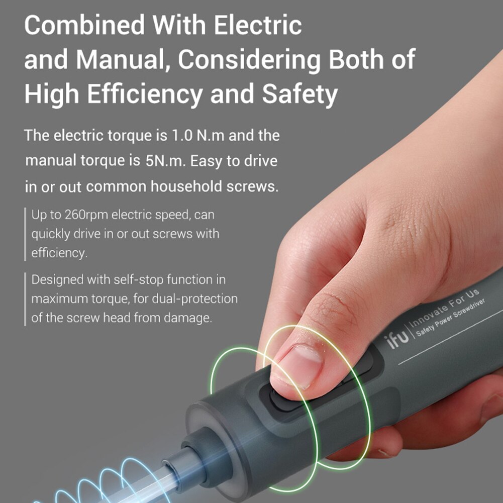 Electric Screwdriver Cordless Bits Power Drill Repair Kit Rechargeable Screwdriver Work with Smart Home Kit Product Tools