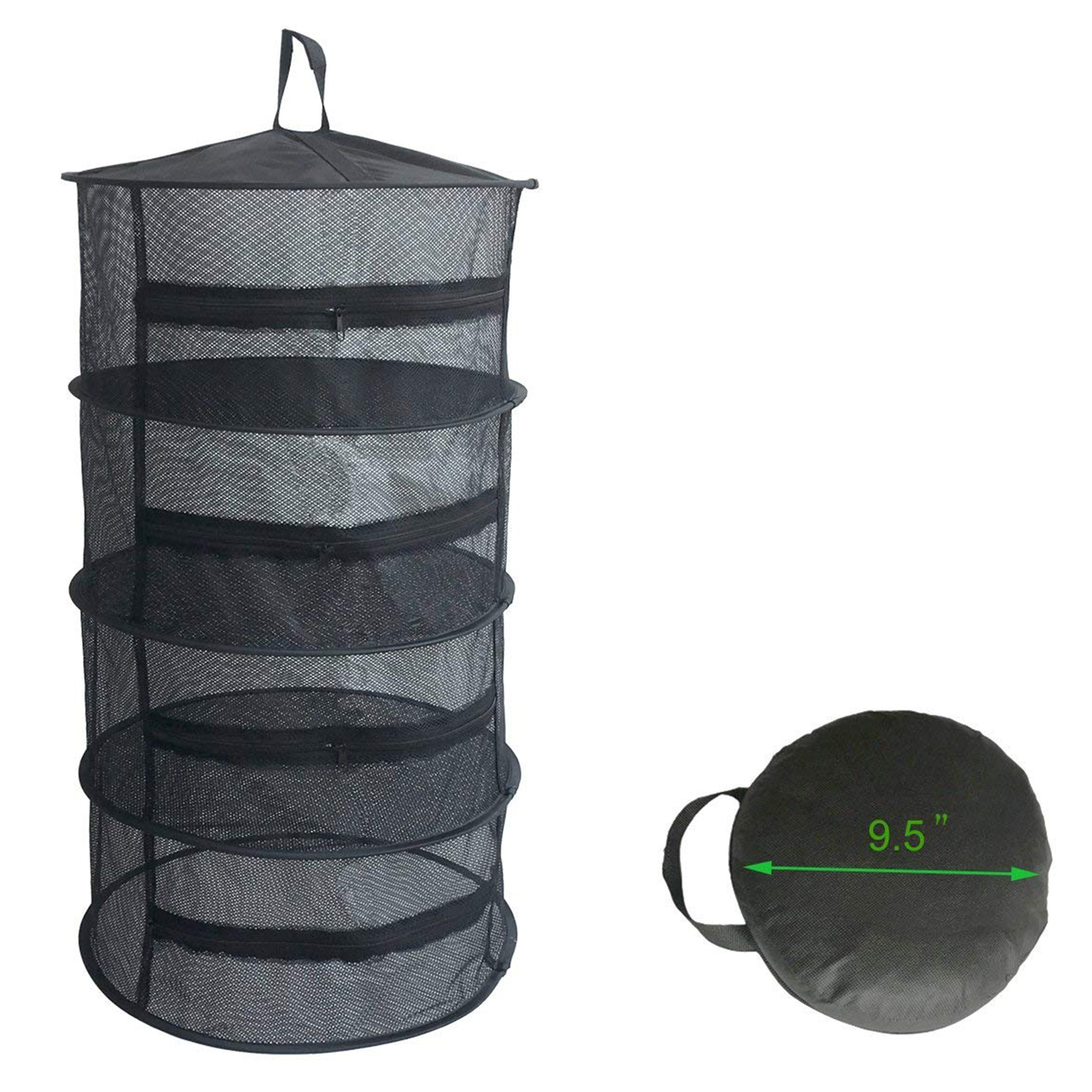 ! Black Herb Drying Net with Zippers Herb Dryer Mesh Tray Drying Rack Flowers Buds