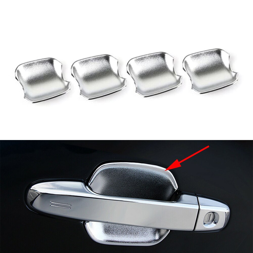For Subaru Forester SK Car Door Handle Bowl Cover Trims Outer Cover Protector: Chrome