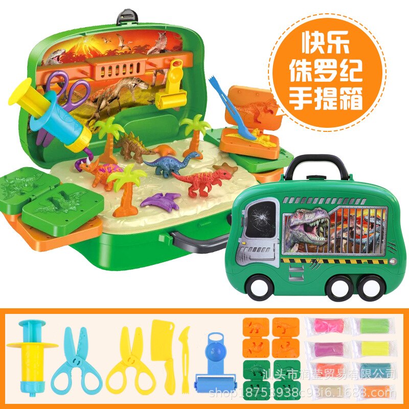 Kinderen Kleine Elektrische Boor Speelhuis Speelgoed Meisje Keuken Speelgoed Set Wastafel Speelgoed Koffer: Play House Dinosaur World  Suitcase  