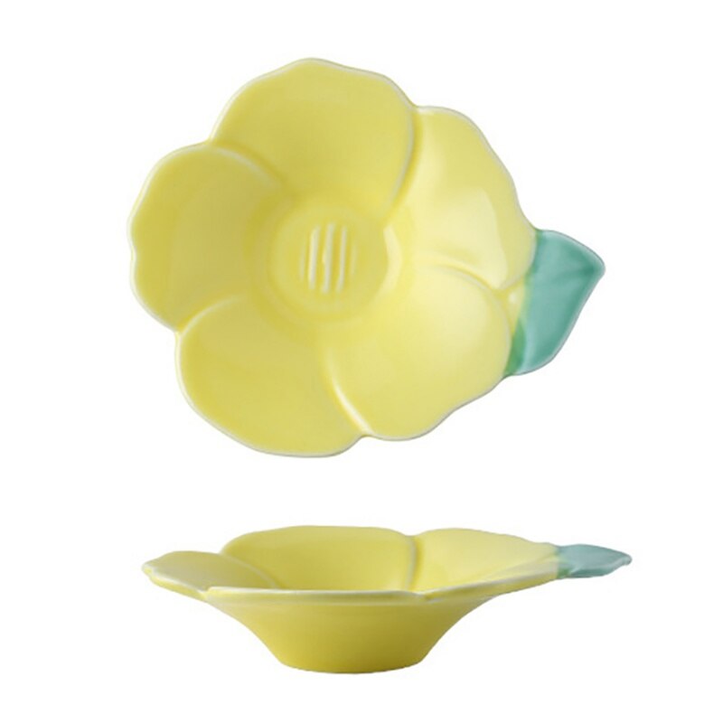 Ménage nouveauté ananas forme assiette en céramique Dessert aux fruits concis assiette à pâtisserie: E