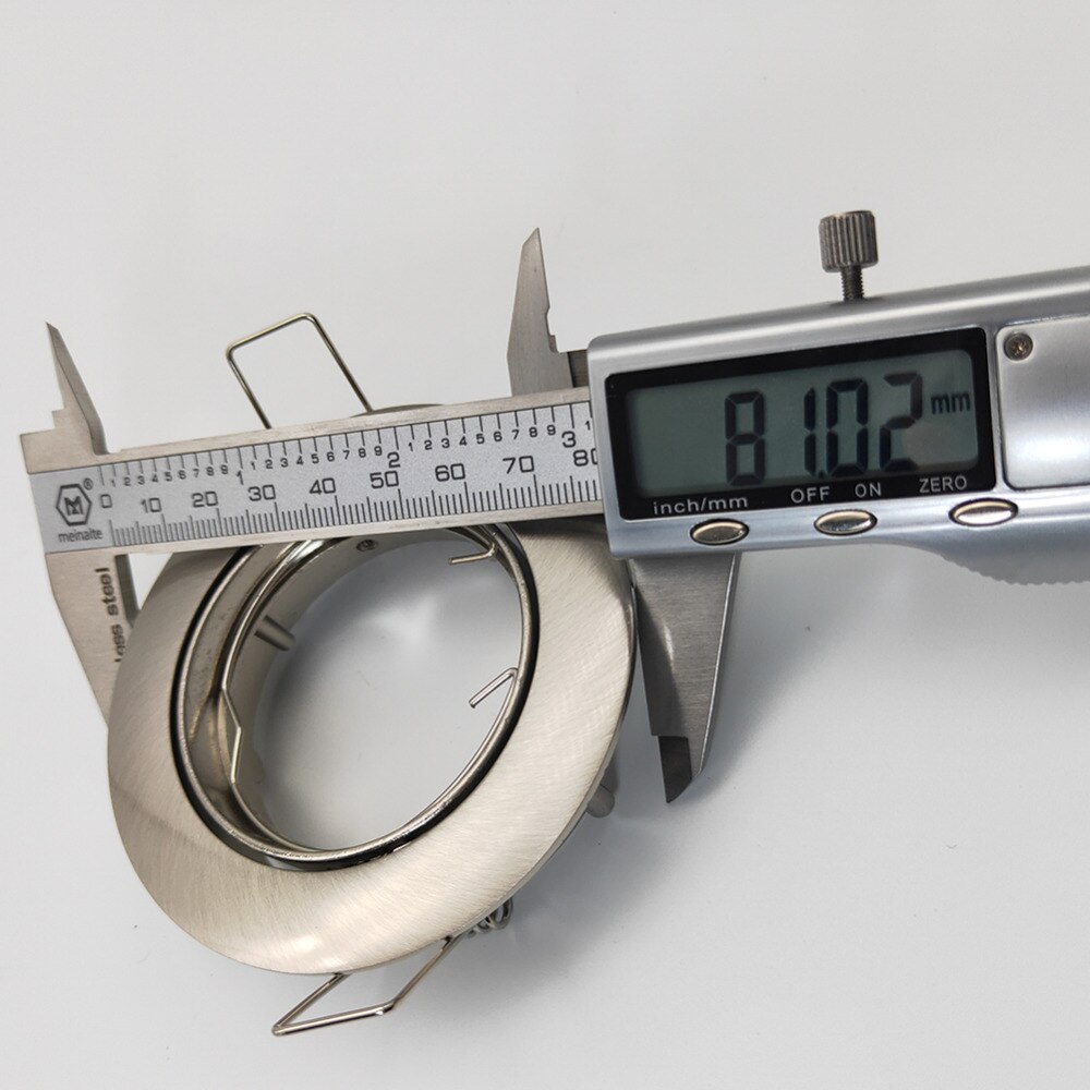 Sand nickel Recessed lamp holder GU10 MR16 socket bulb With diameter 50mm downlight fitting Adjustable angle ceiling fixture