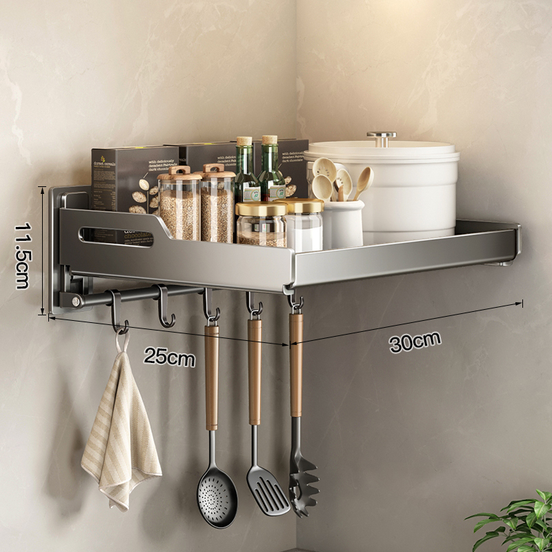 Wandmontage Keukengerei Organizer Home Kruidenrek Box Jar Schotel Droogrek Wandplanken Keuken Opslagbenodigdheden Accessoire: Rose