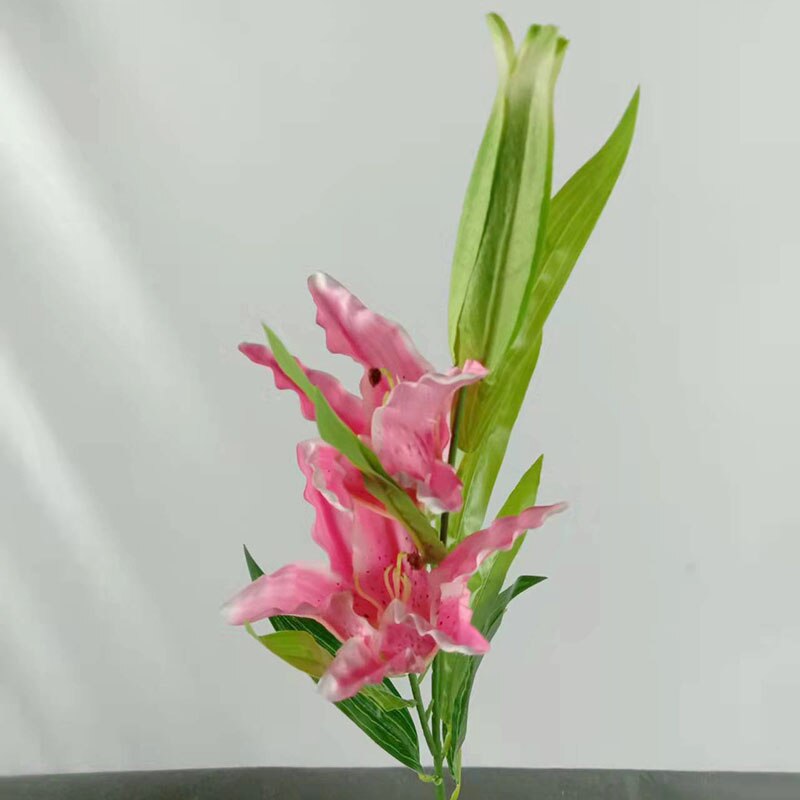 Kunstmatige Zijden Bloemen Nep Lelie Tak 78Cm Lange Diy Creatieve Boeket Verjaardag Moeder Dag Valentijn Pasen Decoratie: Sweet Pink
