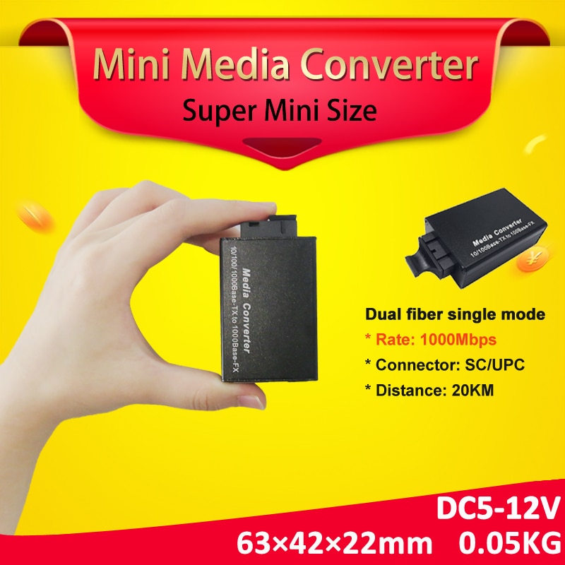 20km sc dual fiber switch gigabit mini fiber switch ftth fibra optica media converter fiber optisk til  rj45 utp switch fibra