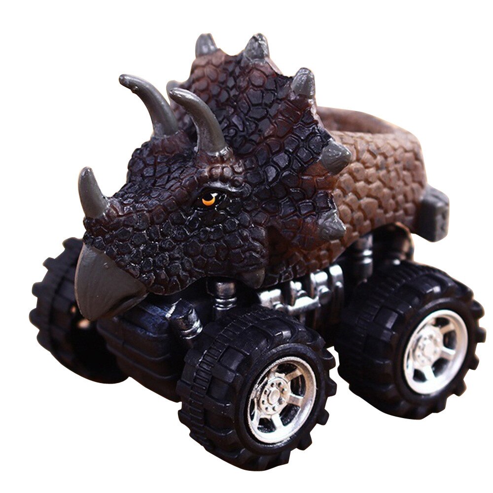 Mini Dinosaurus Speelgoed Model Pull Back Auto Grote Wiel Voertuigen Vrachtwagen Jongens Speelgoed Voor Kinderen Spelen Met Vrienden jouets # W: B