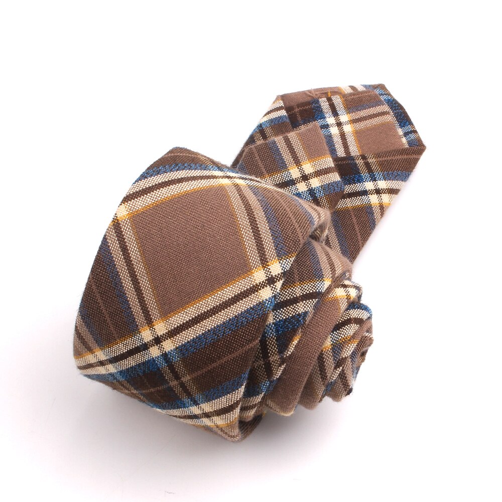 Corbatas de algodón a la para hombres y mujeres, corbata informal a cuadros para niños y niñas, trajes, corbata delgada para de boda, Gravatas