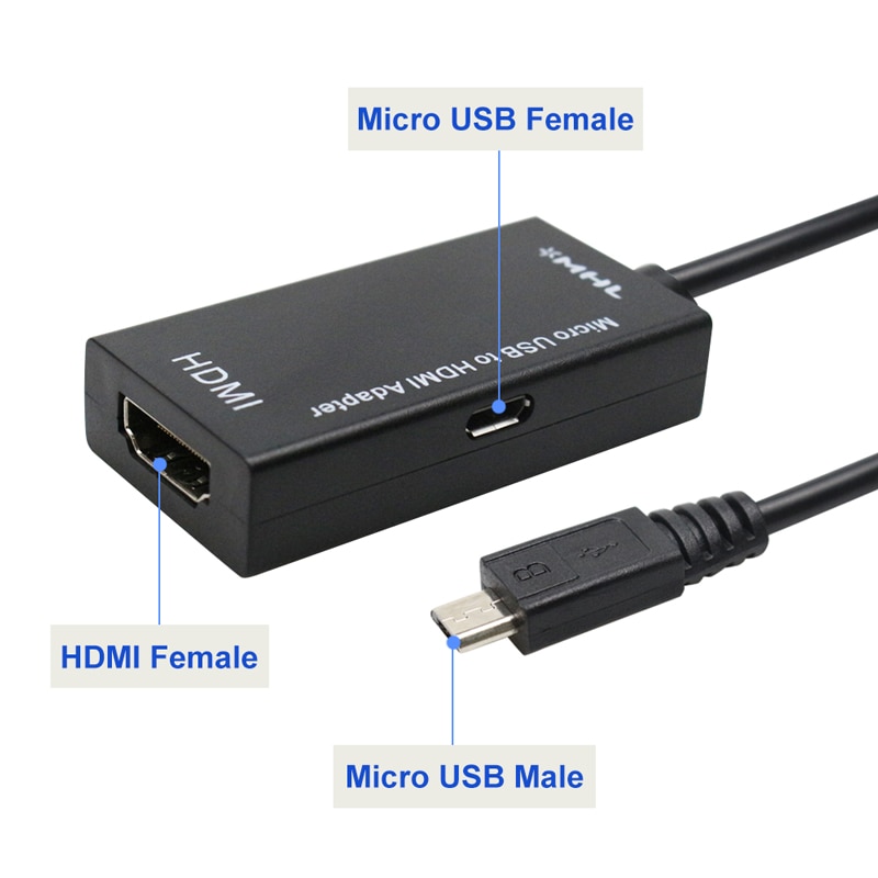 Type C & Micro USB Naar HDMI 1080P HD Audio Video Kabel voor HDTV Converter Adapters Voor TV PC laptop Telefoon Tablet