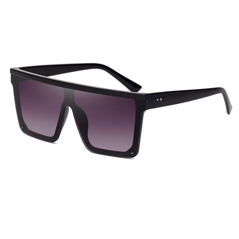 Gafas de sol cuadradas de gran tamaño para mujer y hombre, anteojos de sol unisex con marco grande, a la , con degradado Retro, Estilo Vintage, UV400, okulary: Double Gray