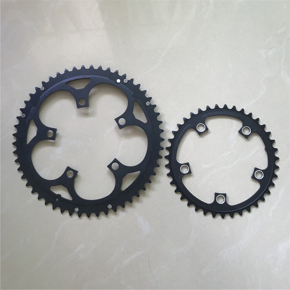 Road Fiets Kettingblad Dubbele Snelheid 110 Bcd 53T 39T Keten Wiel Vouwfiets Kettingwiel Aluminium Cnc 3/32 "Tand Dikte