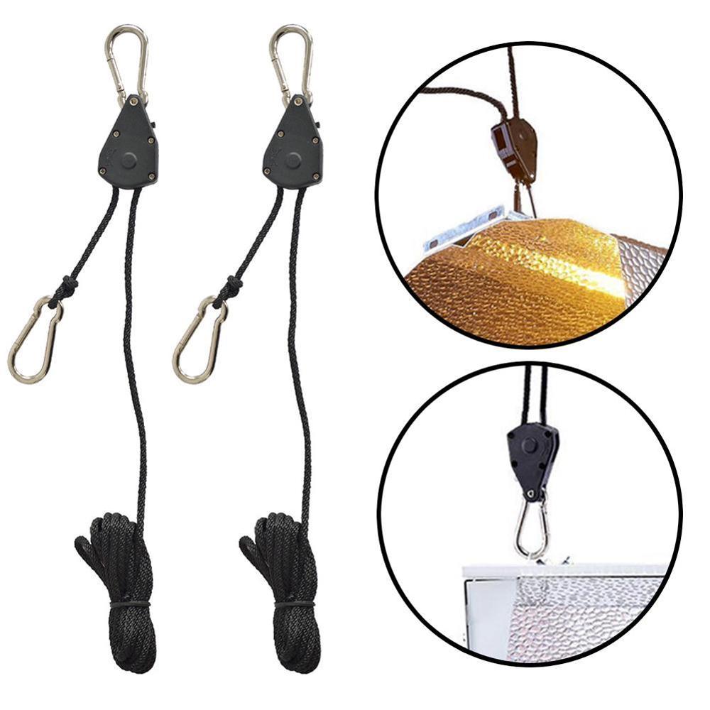 1 Paar Led Grow Light Hanger Zware Touw Ratel Reflector Hanger Voor Grow Light