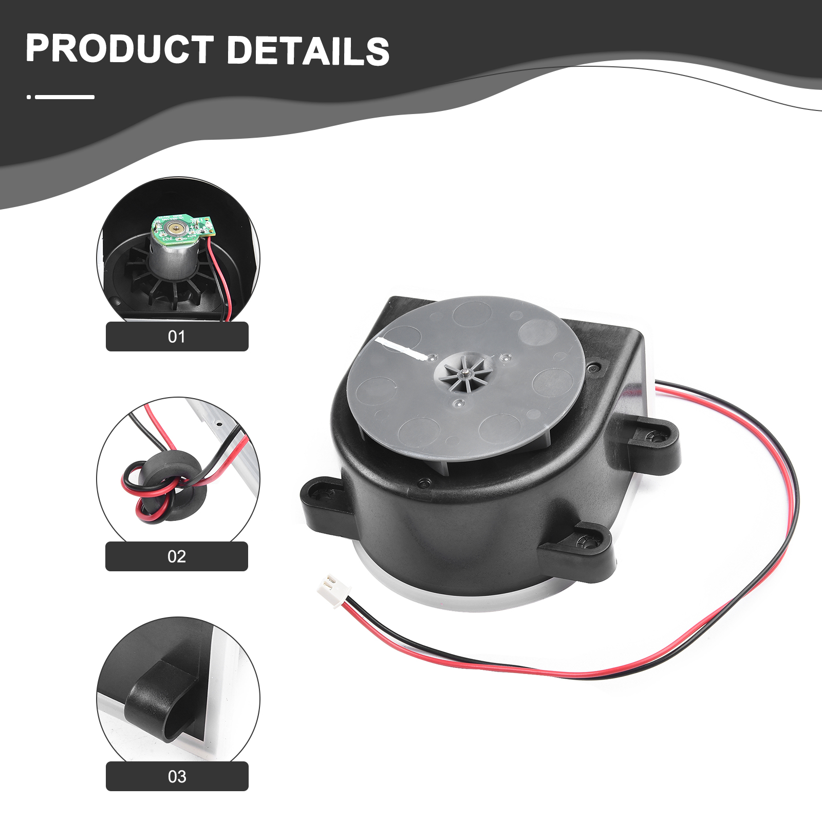 Para Medion MD 16192 Motor principal 18500 18501 1850X accesorios de repuesto piezas de Robot aspirador limpiamoquetas