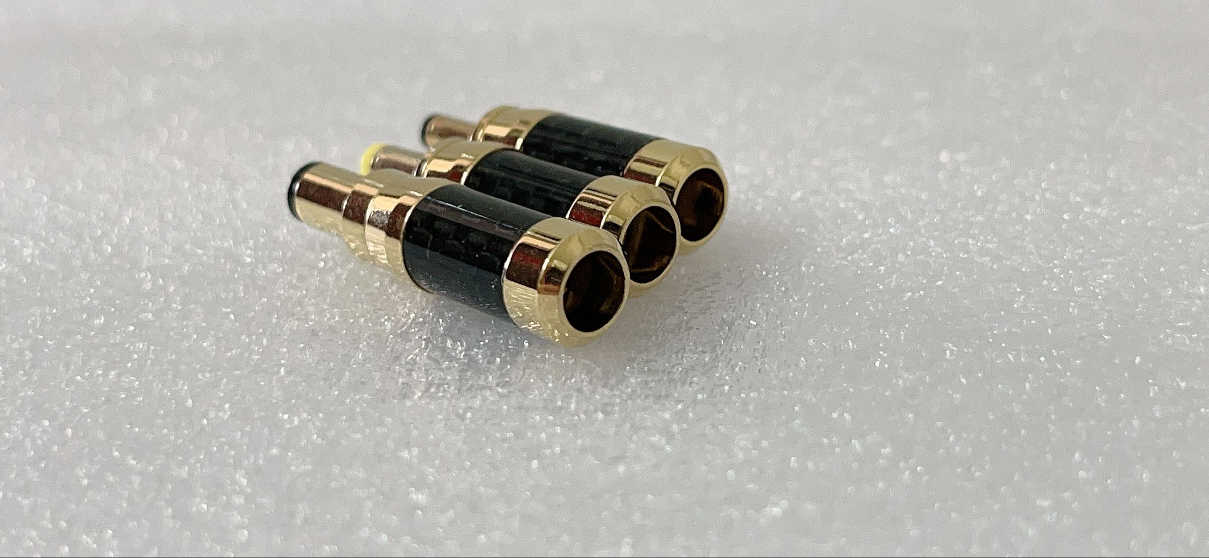 1Pcs Zuiver Koper Verguld Fiber Carbon Fiber Dc Plug 5.5*2.5Mm 5.5*2.1mm Voor Lineaire Vermogen Lijn Diy