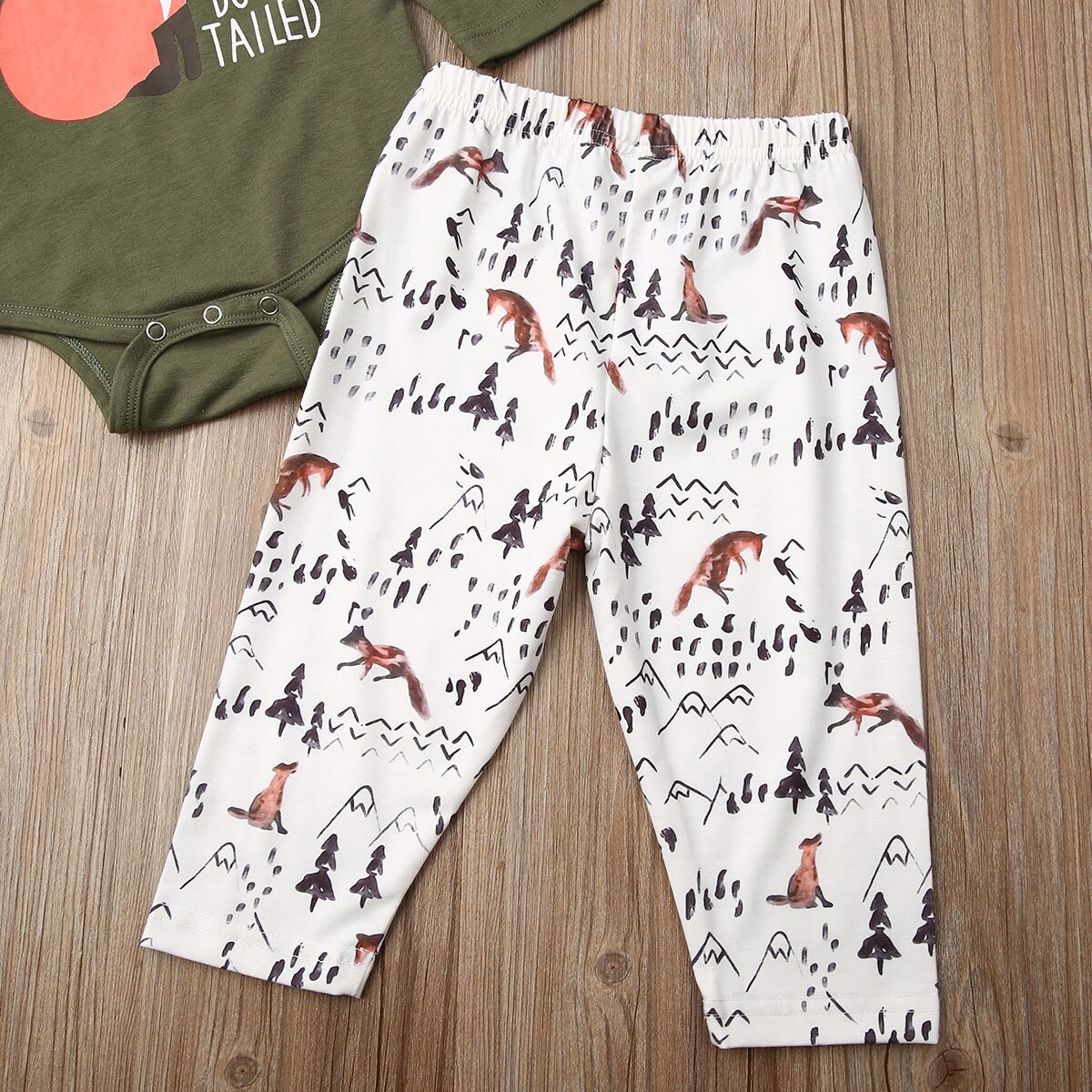 2 st nyfödda småbarn barn bebis pojke flicka höstkläder långärmade rävtröjor t-shirts+byxor byxor 3-24m spädbarnskläder set