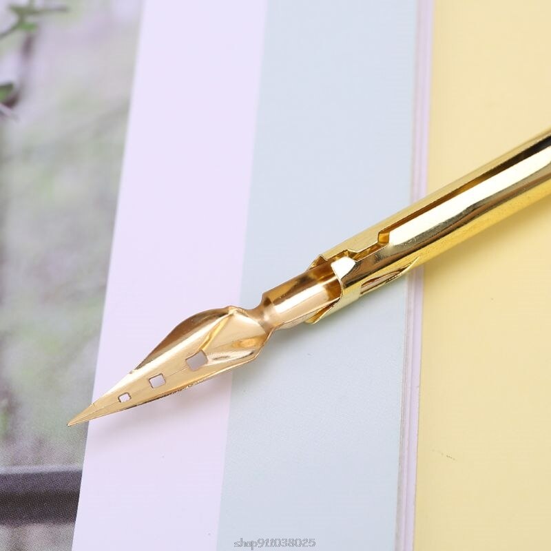 Calligrafia disegno Dip inchiostro pennino Set di penne firma scrittura antico elegante regali F26 21 Dropship