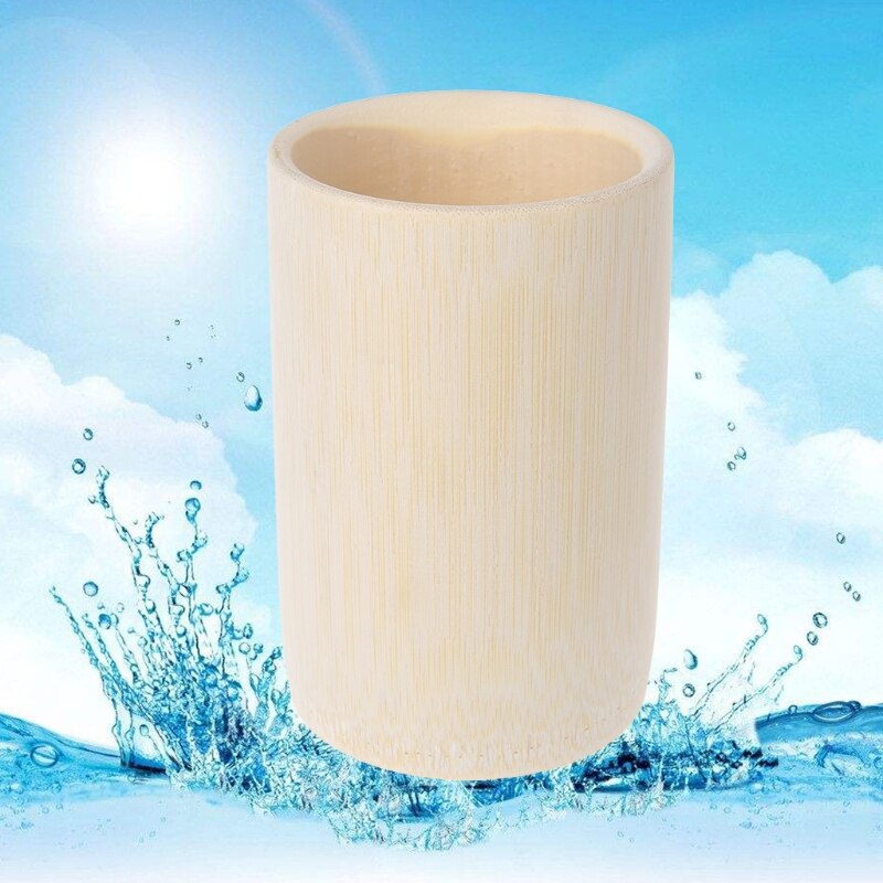 Taza de bambú sólida Natural hecha a mano, tradicional, para agua del té, Sake, café, zumo, bebidas, taza de madera, 7,3*12cm