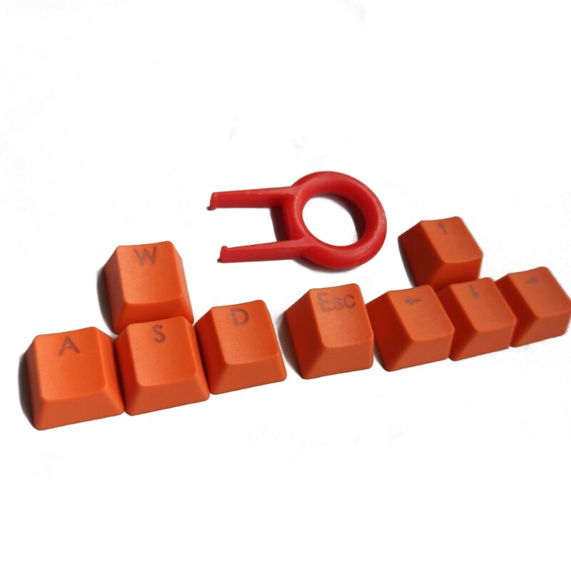 Teclas retroiluminadas PBT, 9 teclas, WASD/ESC/Direction con tirador de tapa de llave para interruptor MX R91A