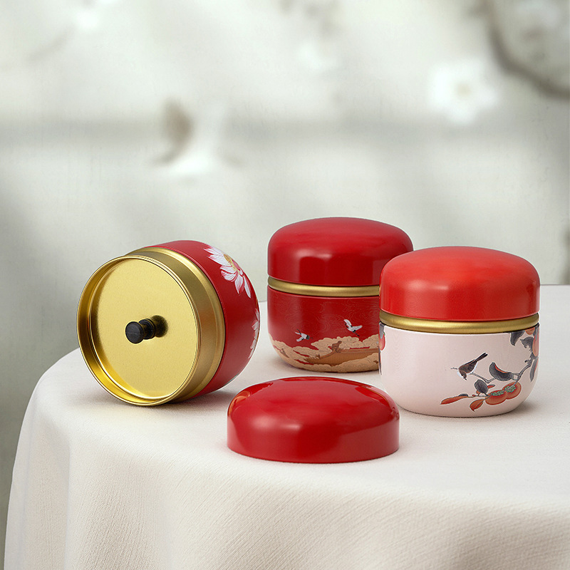 Barattoli di latta vuoti in banda stagnata Contenitori cinesi per la conservazione di dolci Scatole riutilizzabili Lattine con coperchio per candele da tè sfuse Conservazione artigianale