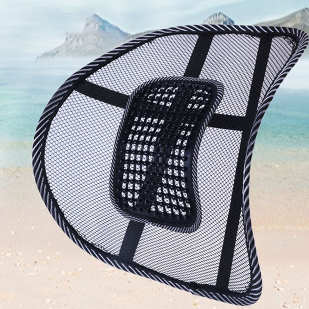 Auto Taille Kussen Zomer Ijs Zijde Taille Kussen Gat Mesh Lumbale Kussens Massage Seat Cover Pad Voor Autostoelen En kantoor Stoelen