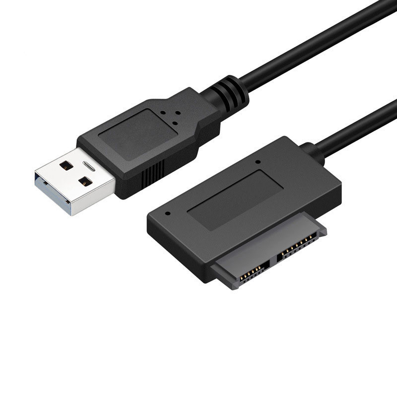 Adaptateur Mini Sata vers USB 3.0 7 + 6 broches 13 broches, câble convertisseur, transfert de données rapide pour ordinateur portable, lecteur optique CD/DVD ROM, lecteur Slimline: Orange