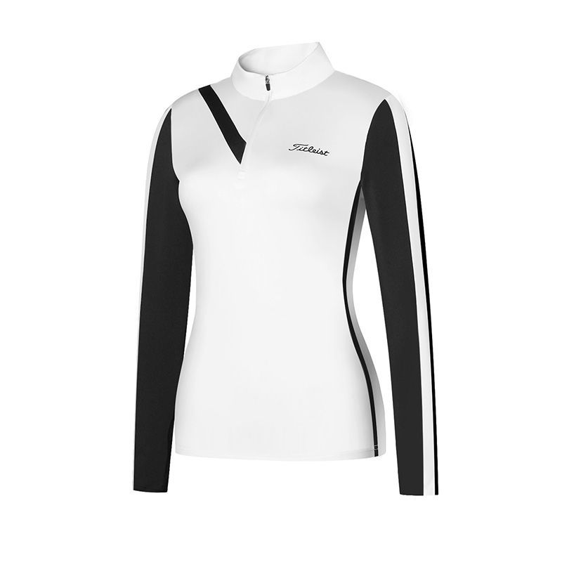 Frauen Golf Shirt Frühling Herbst Langarm T-shirt Sport Schlank Polo-shirt für Damen 골프웨어: White / L