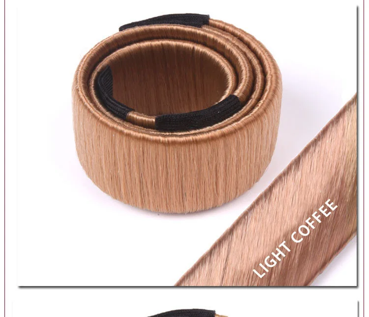 Strumento accessori per capelli parrucca sintetica ciambelle germoglio testa gruppo musicale sfera francese intrecciare francese Magia panino creatore dolce capelli Braider: Beige