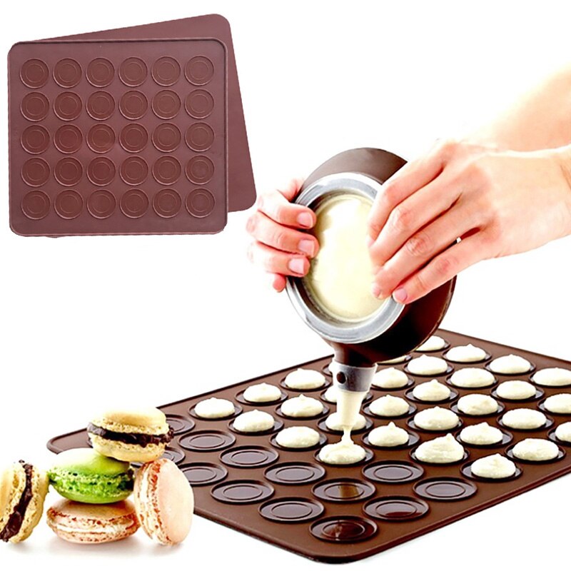 30-Cavity Silicone Macaron Gebak Oven Bakvormen Mould Sheet Mat Non-stick Bakken Mat Bakken Gebak Cake Pad keuken Bakken Tools