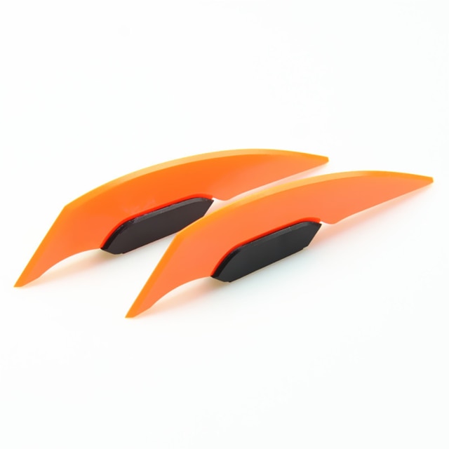 Alerón aerodinámico Universal para motocicleta, pegatina de decoración para Moto, Scooter, 1 par: Naranja