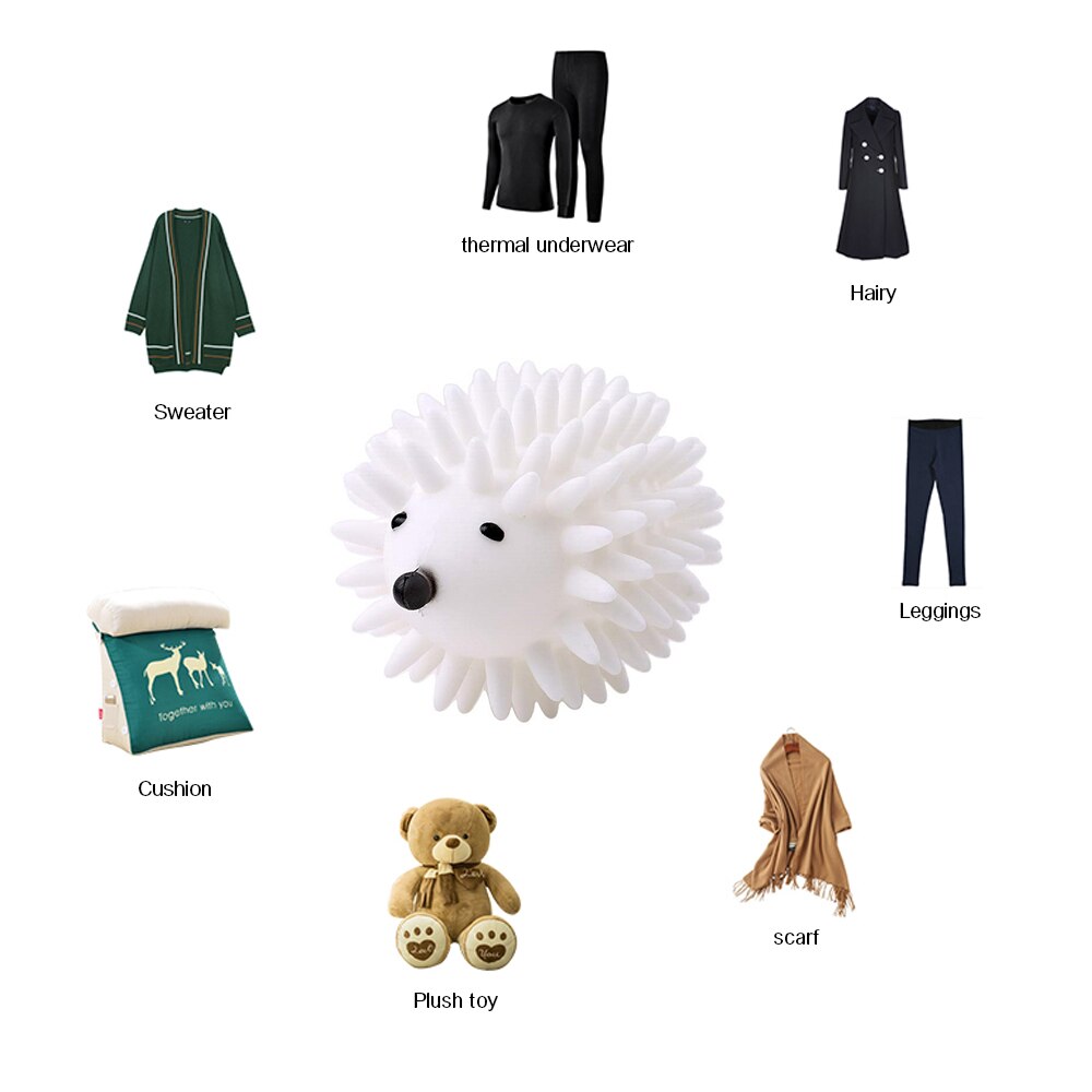 1Pc Dryer Balls Reusable Clean Tools Laundry Washing Drying Fabric Softener Ball Dry Laundry Products Hedgehog Dry Washing Ball