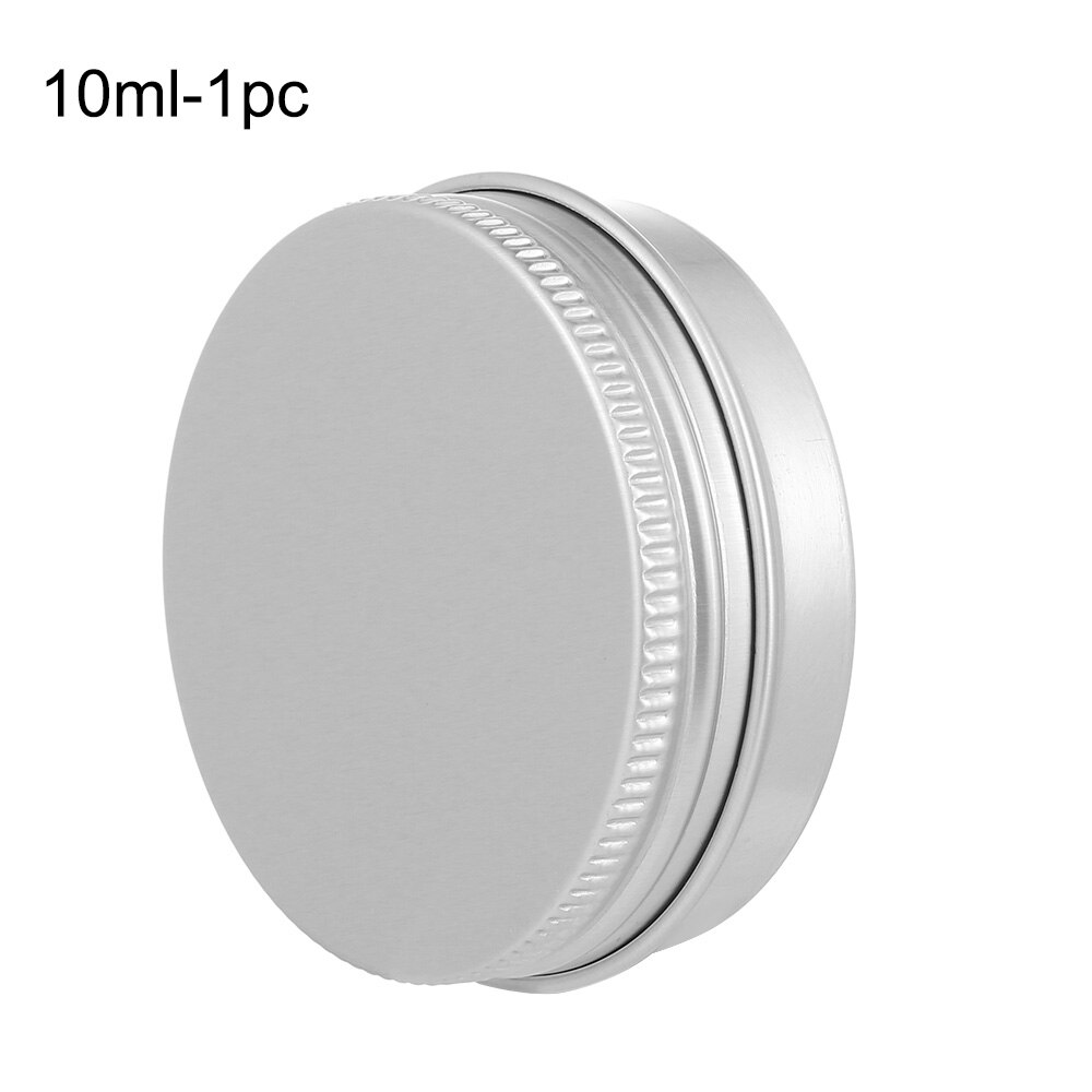 30-250ml Aluminum Cap Cosmetic Tin Pot Lip Balm Jar Containers Oil Wax Empty Home Storage Plastic Container Aluminum Cap Bottle: 10ml-1pc Aluminum