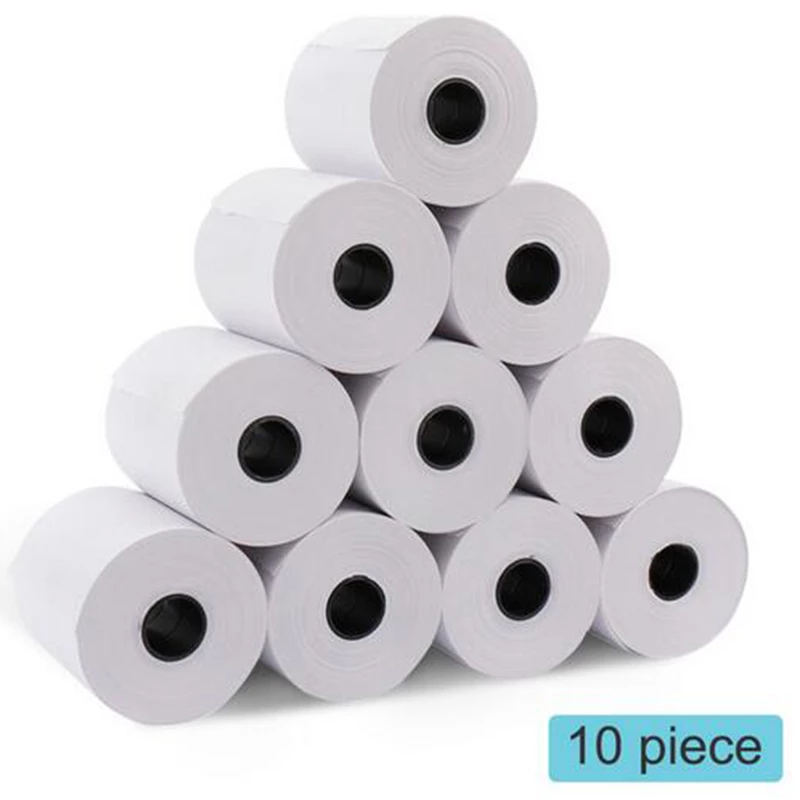 Tasche Foto Bluetooth Thermische Drucker Mini Protable Handy, Mobiltelefon Notizen Drucker 58mm 2 zoll A6 Peripage Foto Drucker für Android telefon: Thermal- Papier-10Stck