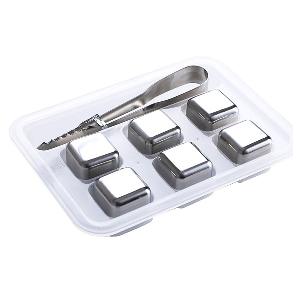 1pc herbruikbare ijsblokjes van roestvrij staal, ijsblokjes van metaal, bevroren toren, ijsgranulator, wijn, bierkoeler, water, whiskysteen