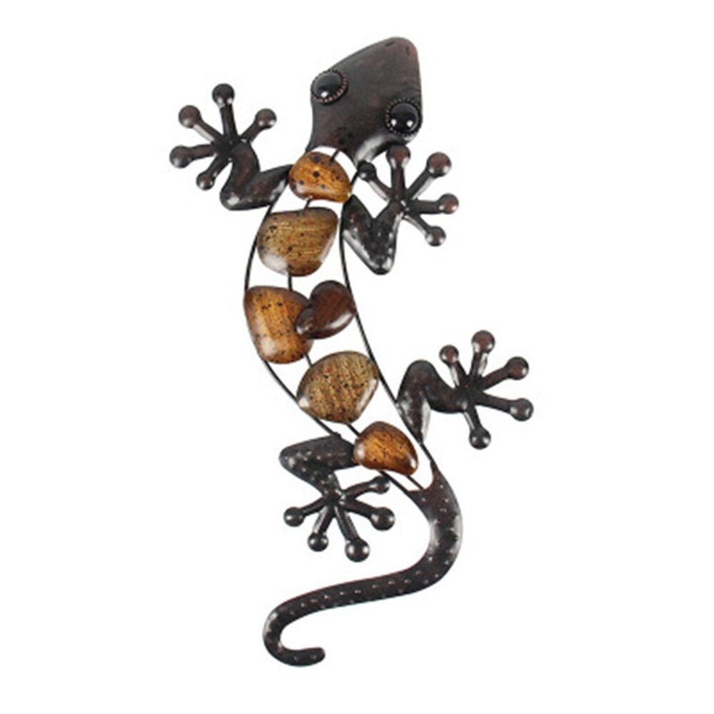 Decoración de casa salamanquesa de Metal de la pared para la decoración del jardín estatuas para uso en exteriores accesorios esculturas de animales y Jardin: B
