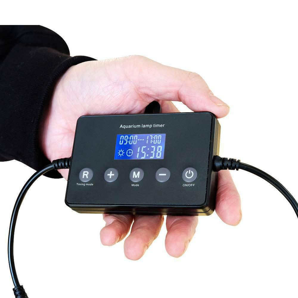 Akvarie lys controller 4 tilstande solopgang solnedgang akvarie lysdæmper led lys til akvarium lampe timer juster lysstyrke modulator