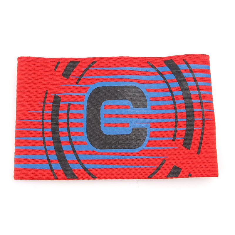 1 Pc Football Captain Armband Elastic Adjustable Arm Band Leader Soccer Competition: Red