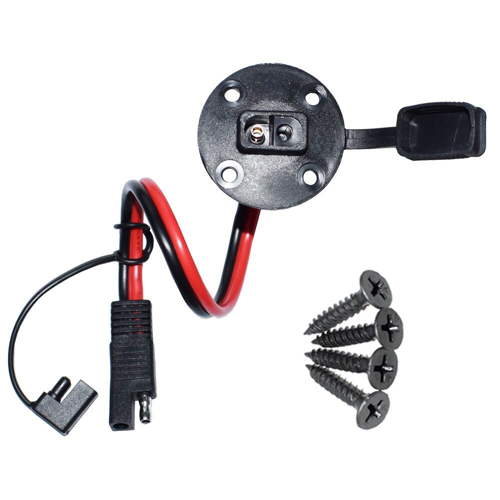 SAE Power Socket Sidewall Port,Weatherproof SAE Quick Connect Solar Panel Mount Universal Flush-Mountable Connector 12AWG 30CM: 12awg 0.3m  1PCS