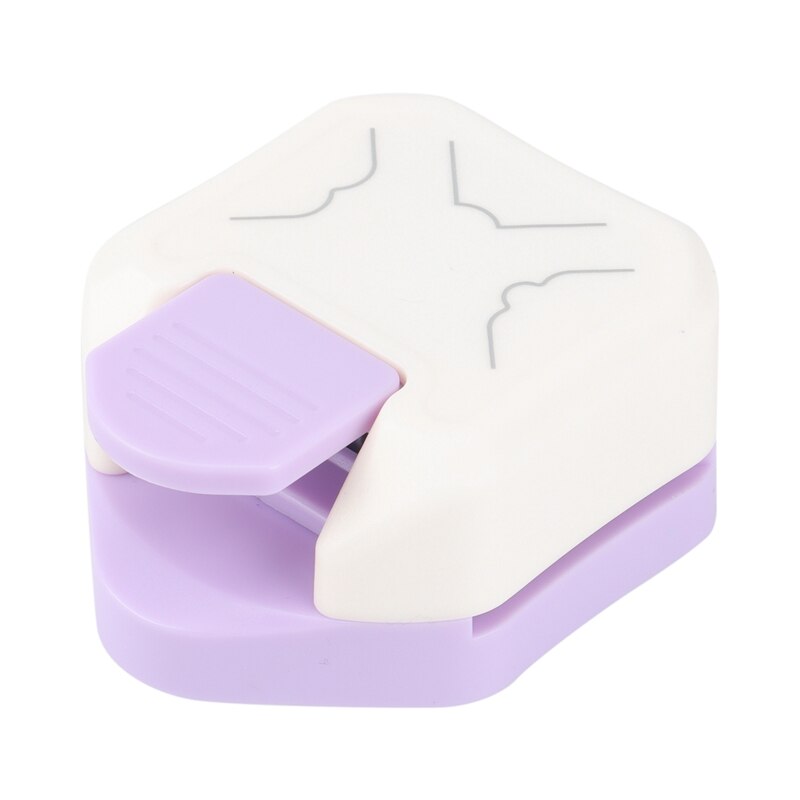 Corner Punch, 3 in 1 Craft Paper Corner Cutter for Paper Crafts, Laminate, Cardstock, Business Card: White Purple