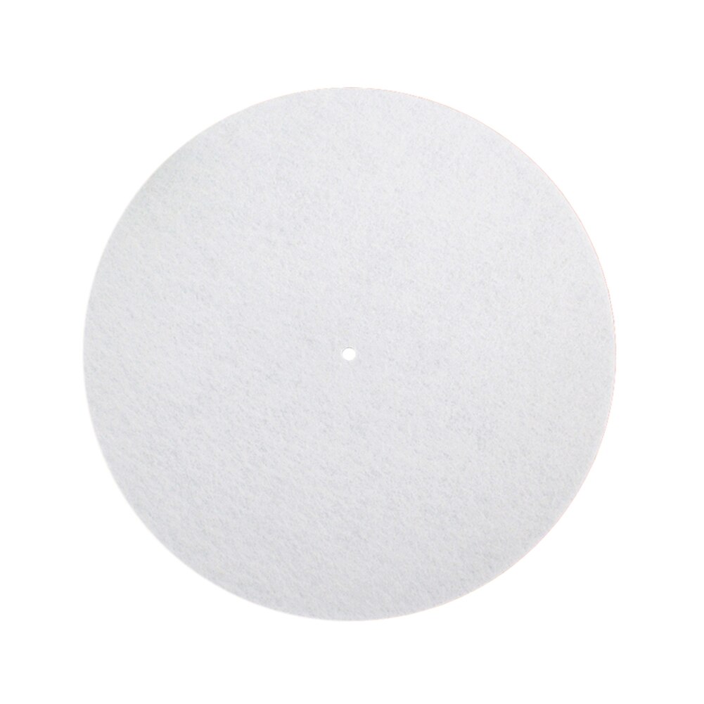 Felt Turntable Platter Mat Audiophile Anti-Static LP Vinyl Turntable Record Player Pad for Phonographs Record Slipmat: White