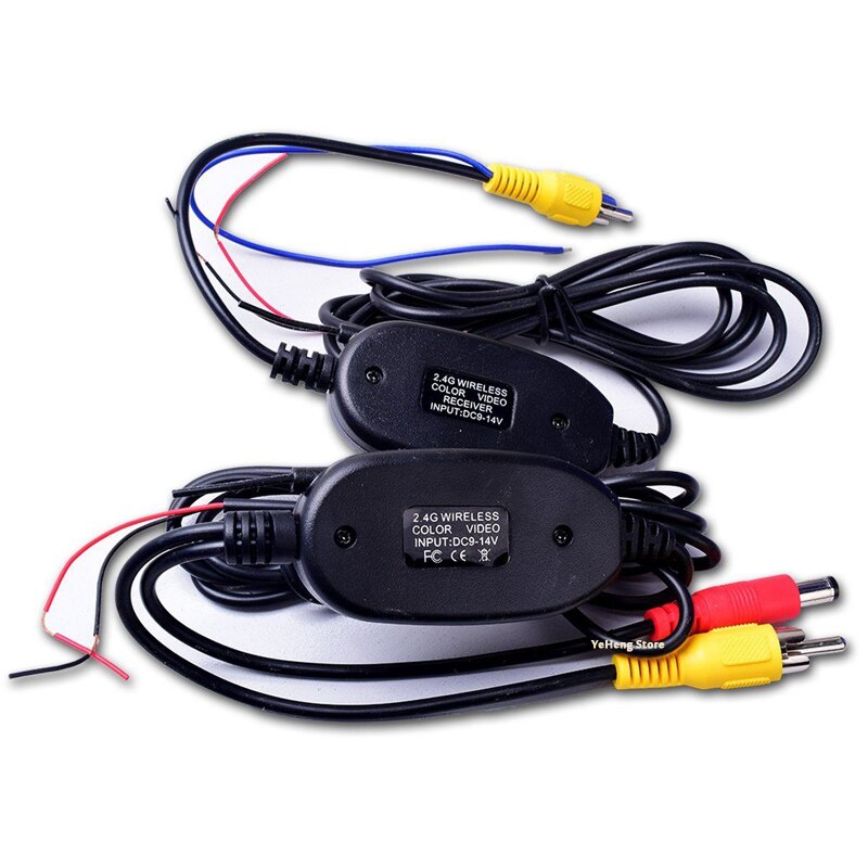 Trådløst videokabel m/ backup trigger wire tx &amp; rx til rca bakkamera sæt