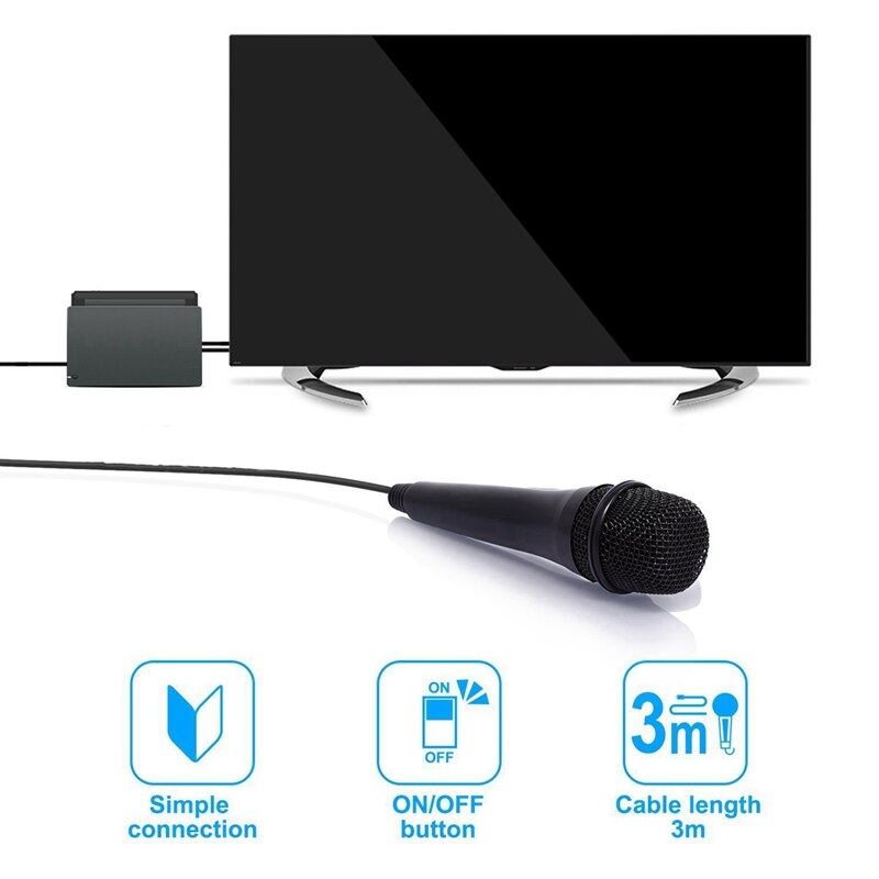 3.5mm Audio Output Jack Wii to HDMI Wii2HDMI Full HD FHD 1080P Converter & USB Wired Microphone High Performance Karaoke