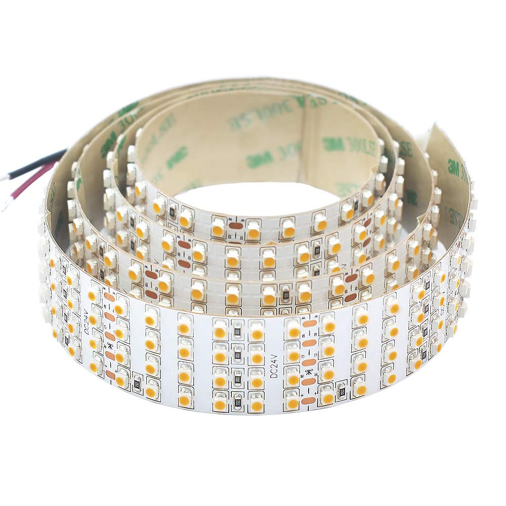 Helderste Quad Rij Flexibele LED Strip Verlichting-DC24V 3528SMD 146 LEDs/Ft CRI 95 1,170 Lumen/ft -Super Heldere LED Tape JK219