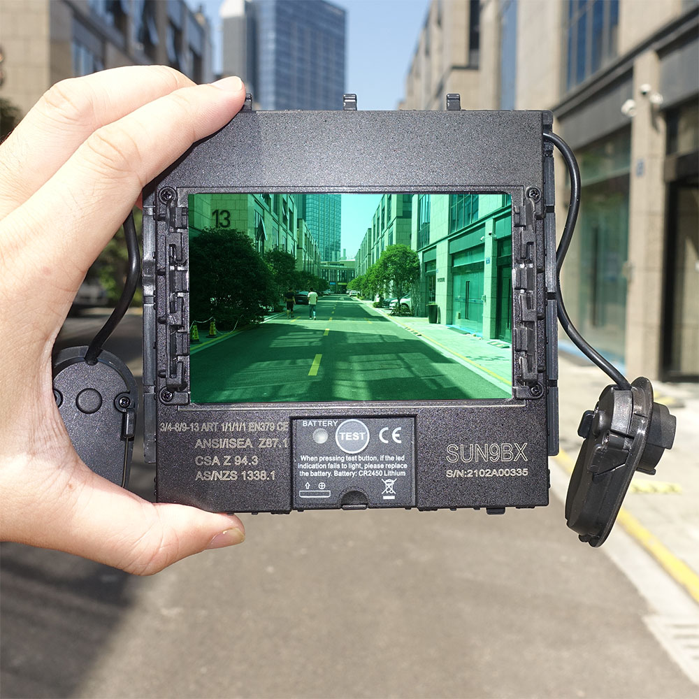 Filtr spawalniczy zobacz rozmiar 100x65mm (3.94x2.56 ") słoneczny 4 czujniki automatyczne przyciemnianie 1111 pełny zakres cień 4 (3)-13 robić hełmów spawalniczych